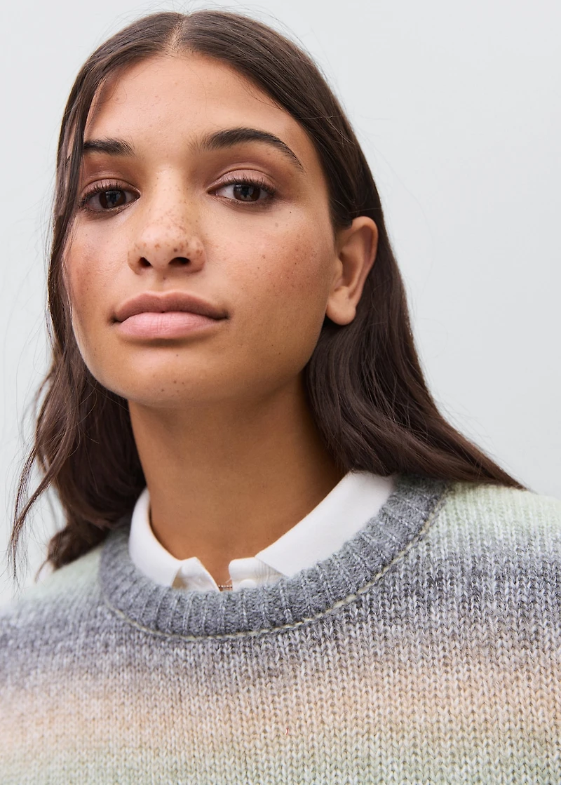 Multi-coloured knit sweater