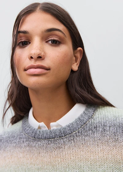 Multi-coloured knit sweater