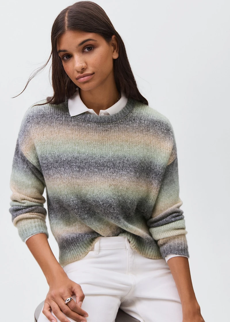 Multi-coloured knit sweater