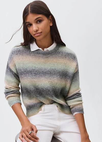Multi-coloured knit sweater
