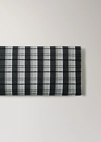 Flannel cotton melange-yarn pillowcase with check pattern 45x110 cm