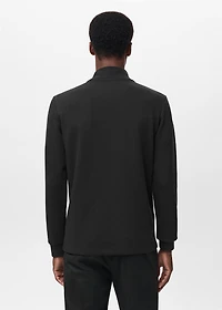 Long-sleeved t-shirt with perkins neck