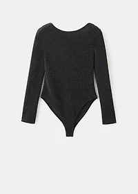 Open-back lurex bodysuit