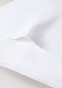 300-thread count satin cotton pillowcase with cross-stitch embroidery, 19.68 x 29.52