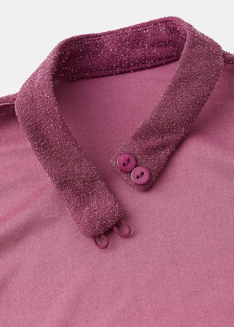 Halter-neck lurex bodysuit