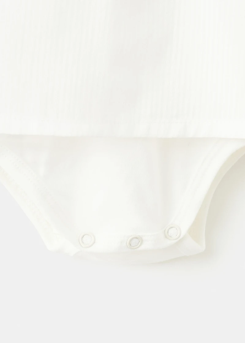 Cotton-blend bodysuit shirt