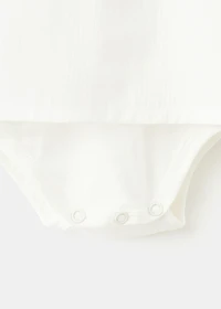 Cotton-blend bodysuit shirt