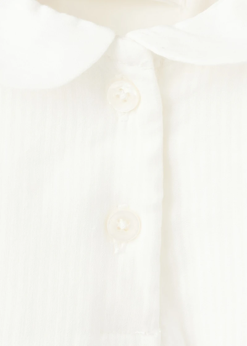 Cotton-blend bodysuit shirt