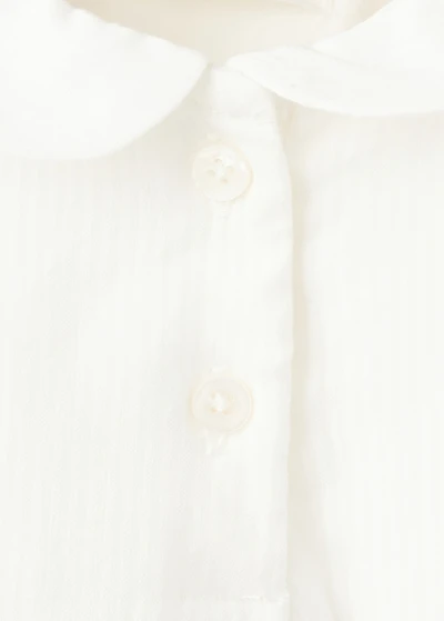 Baby bodysuit with striped neckline