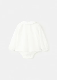 Cotton-blend bodysuit shirt