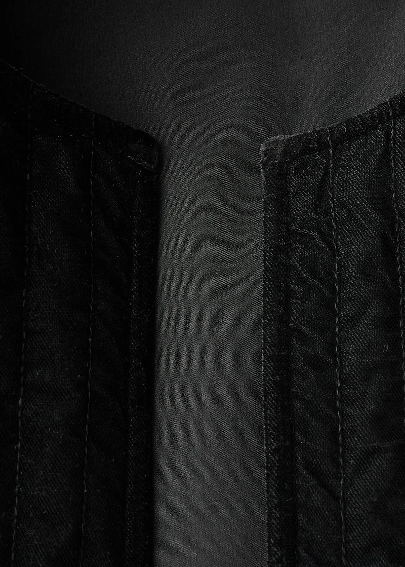 Velvet bomber jacket with star