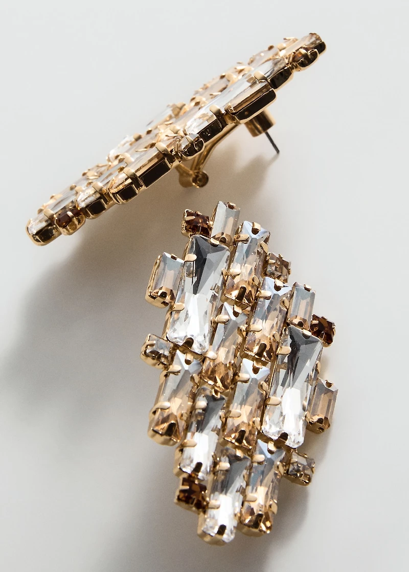 Combined crystal earrings