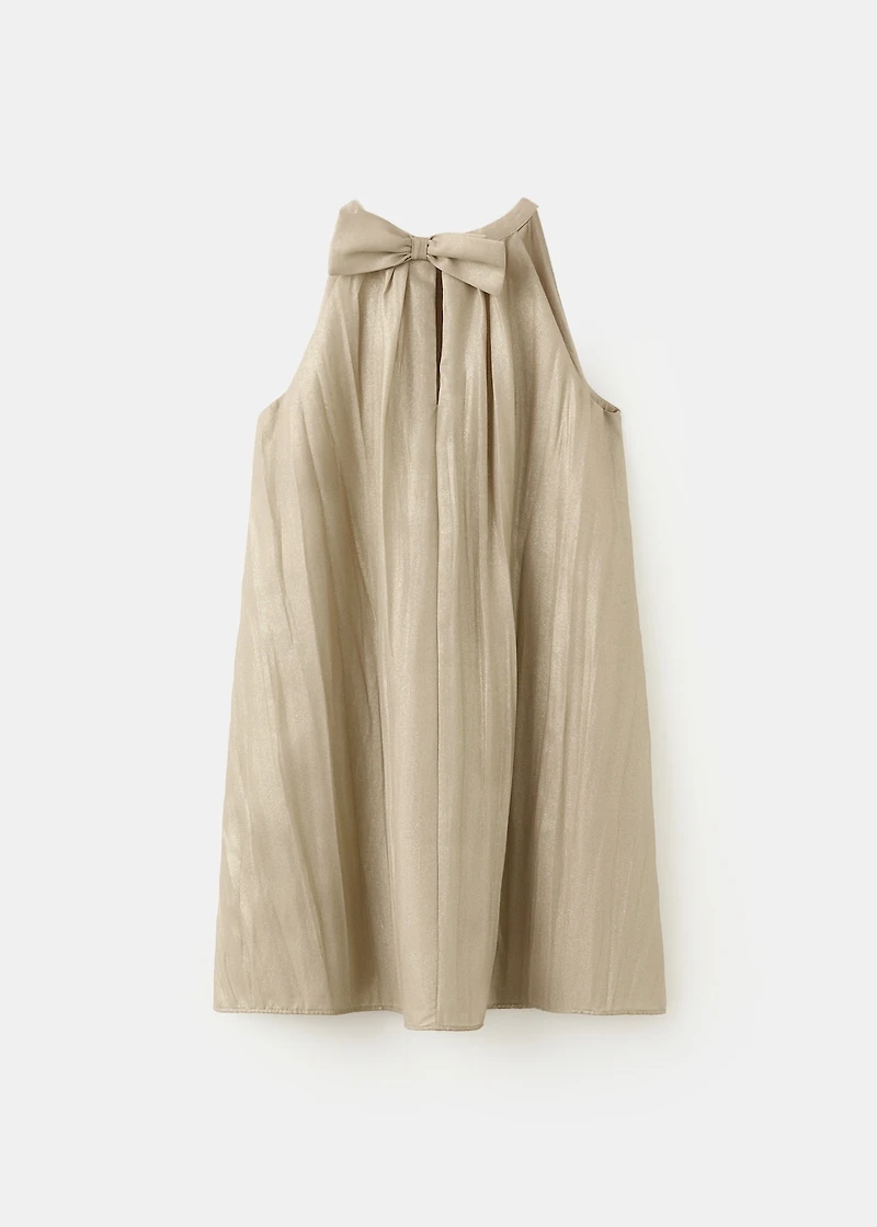 Bow metallic dress