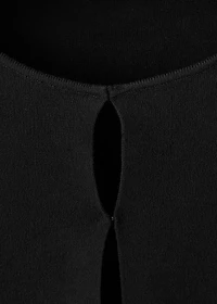 Cardigan with faux-fur cuffs