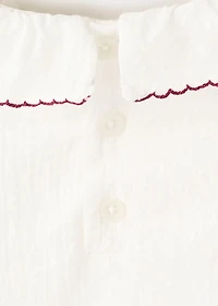 Cotton bodysuit blouse