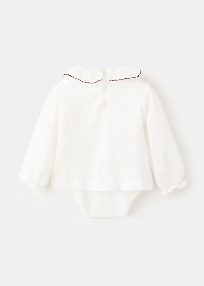 Cotton bodysuit blouse