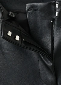 Studded faux-leather pants