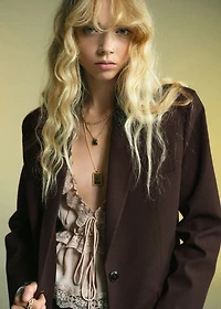 Straight-fit suit blazer