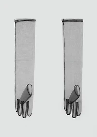 Long semi-transparent gloves