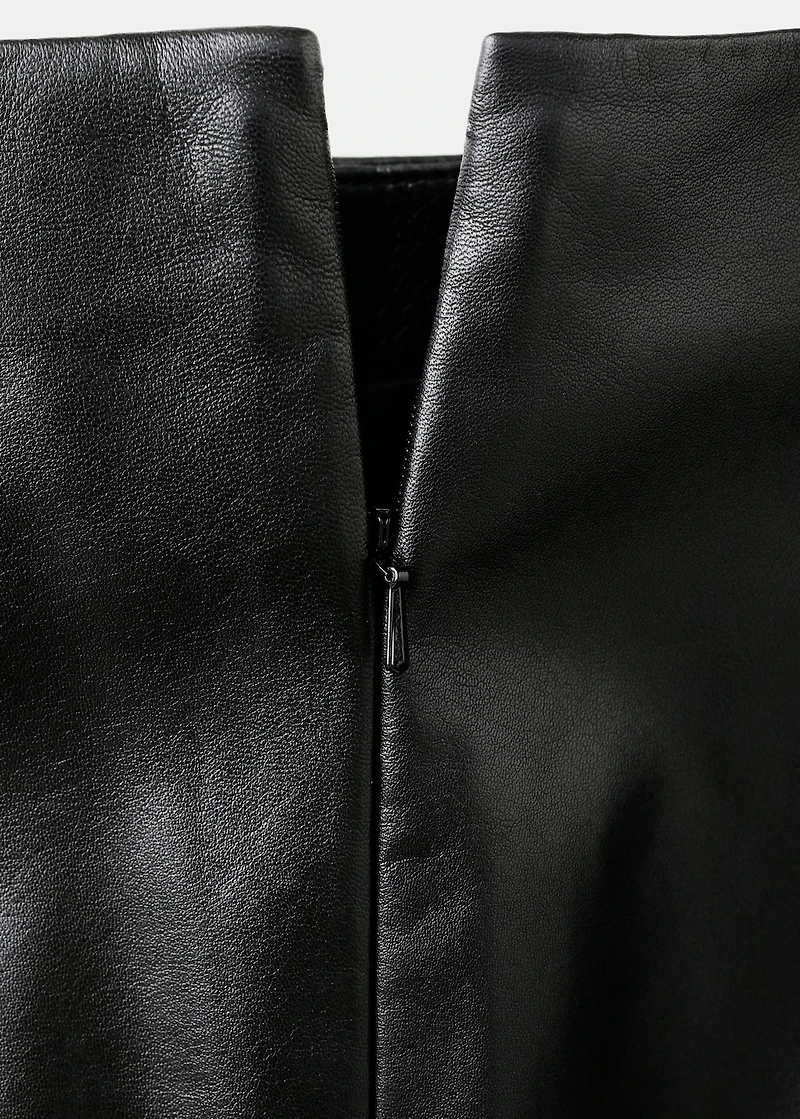 Leather pencil skirt