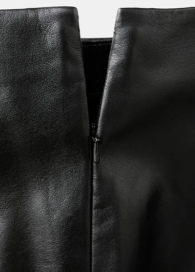 Leather pencil skirt