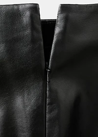 Leather pencil skirt