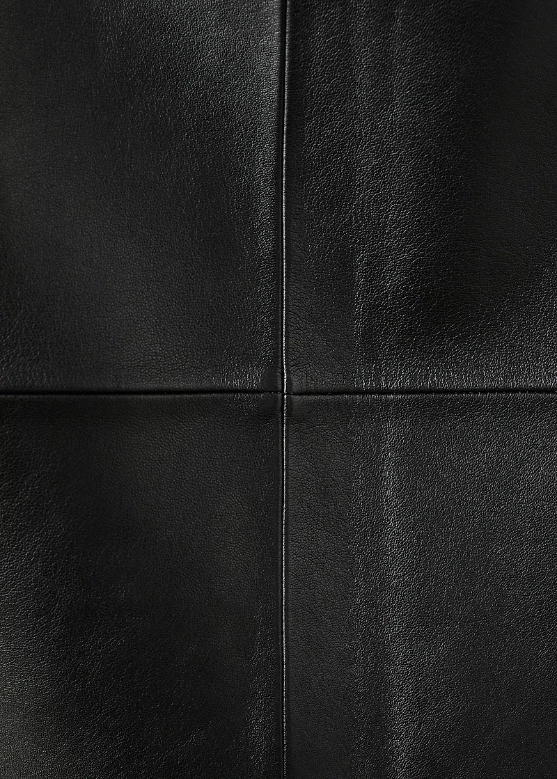 Leather pencil skirt