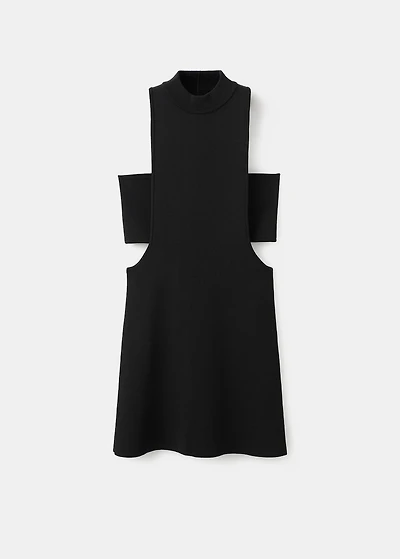 Knitted dress with cut-out