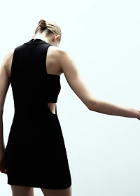 Knitted dress with cut-out