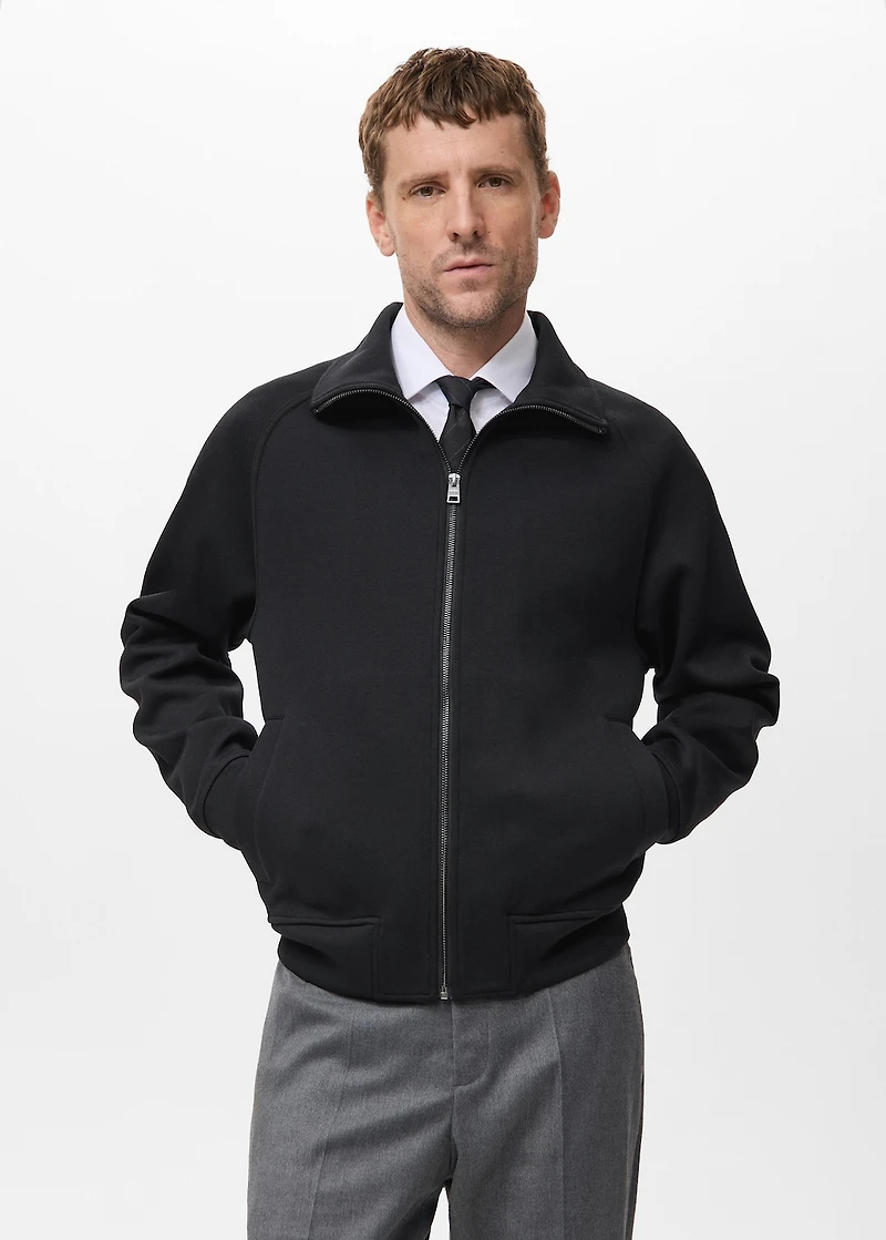 Cotton sweatshirt zipper