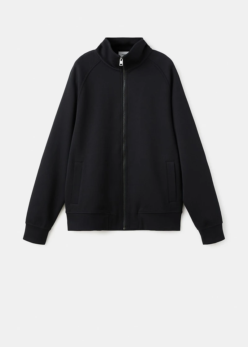 Cotton sweatshirt zipper