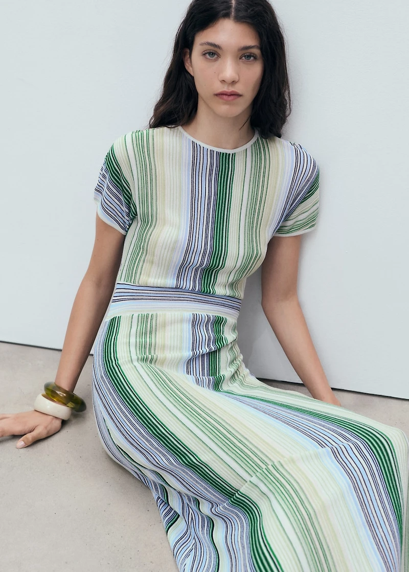 Woven striped dress