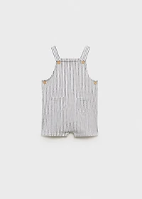 Striped short dungarees