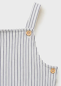 Striped short dungarees