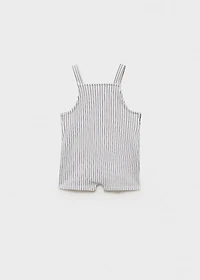Striped short dungarees