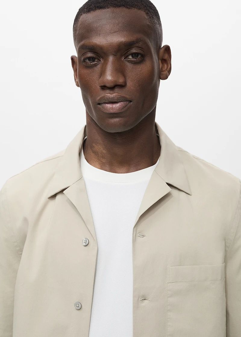 Regular-fit shirt with chest pocket