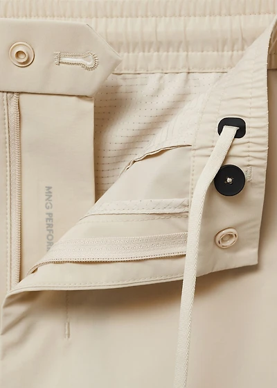 Water-repellent bermuda shorts