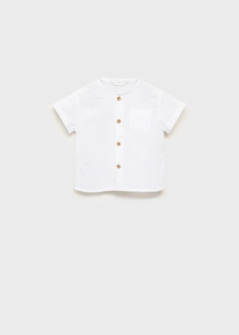 Textured cotton shirt