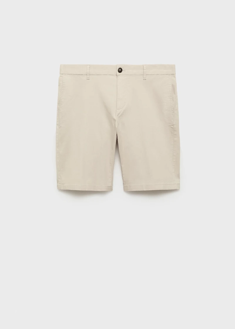 Slim-fit chino cotton bermuda shorts