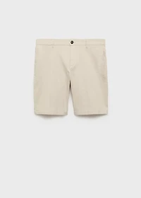 Slim-fit chino cotton bermuda shorts