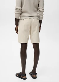 Slim-fit chino cotton bermuda shorts