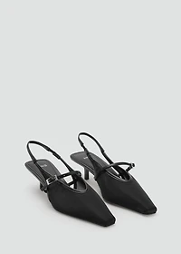 Mesh buckle stiletto-heeled shoes