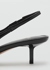 Mesh buckle stiletto-heeled shoes