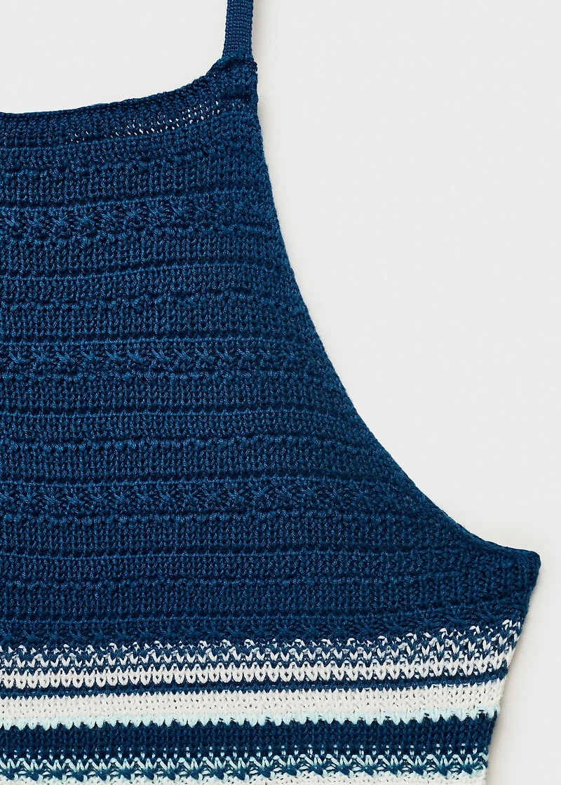 Halter-neck crochet dress