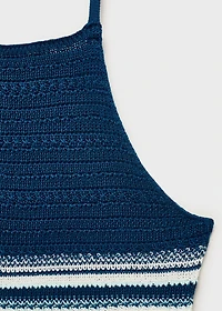 Halter-neck crochet dress