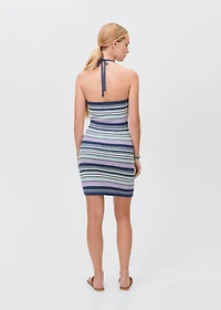 Halter-neck crochet dress