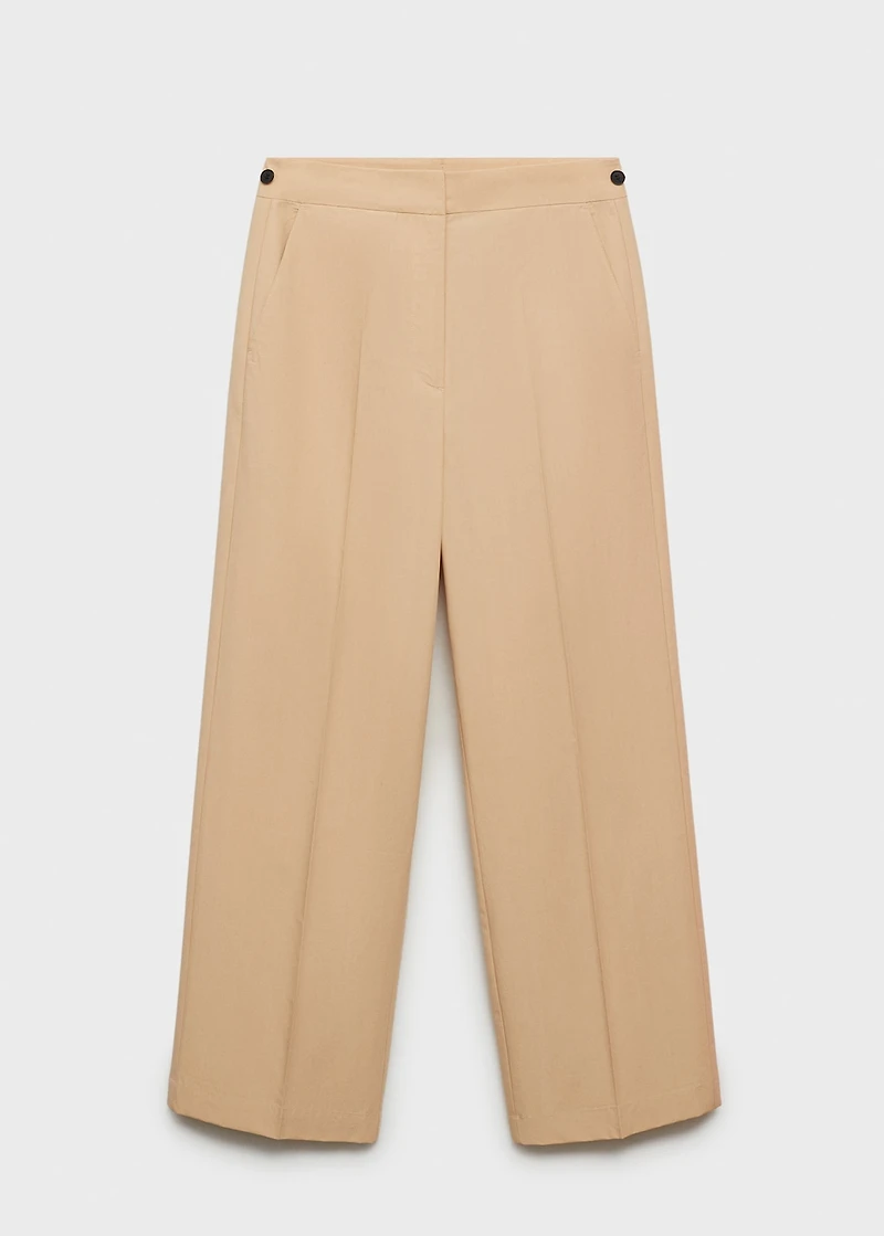 Straight-cut crop pants