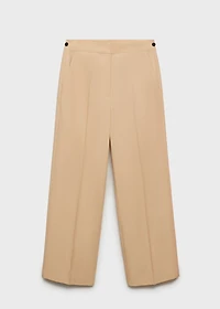 Straight-cut crop pants