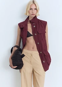 Straight-cut crop pants