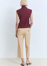 Straight-cut crop pants
